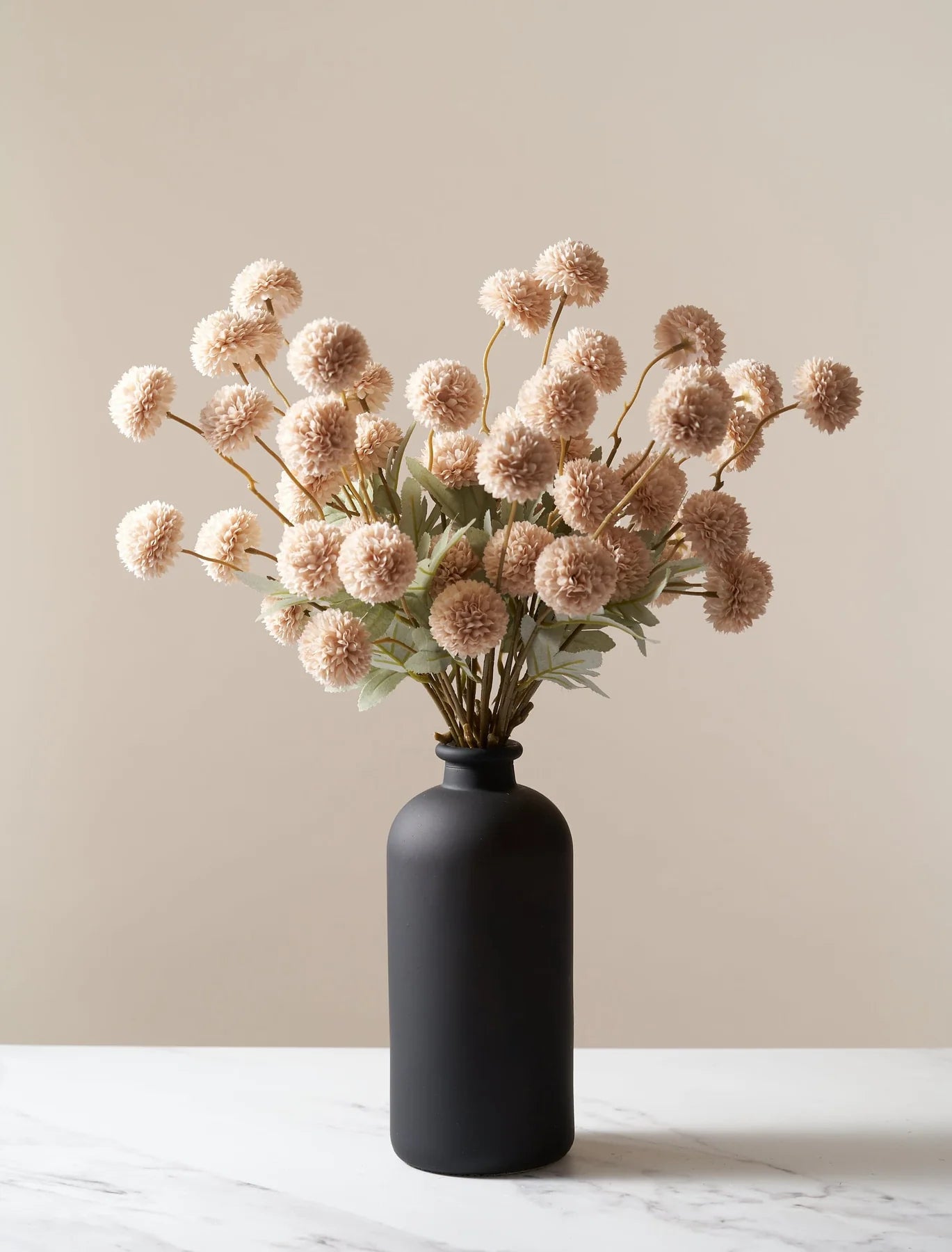 Faux Kiku Flower - White (10 Stems / 50 heads)