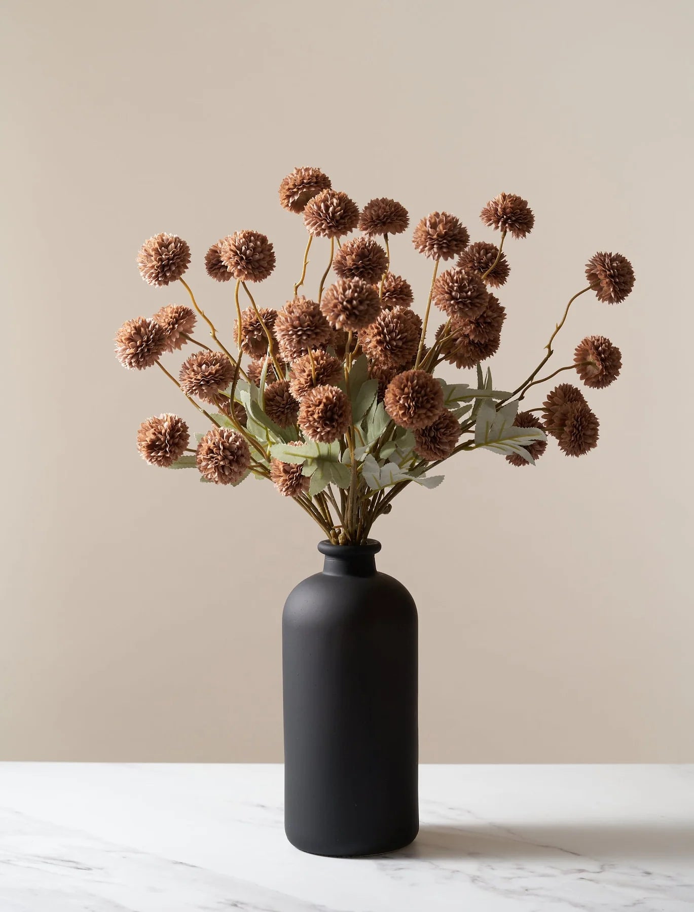 Faux Kiku Flower - White (10 Stems / 50 heads)