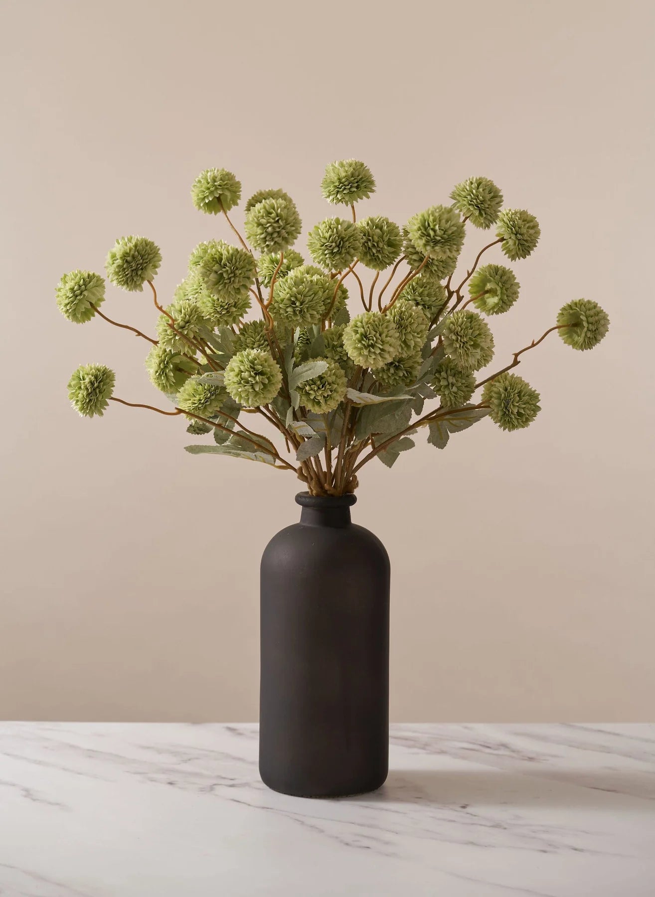 Faux Kiku Flower - White (10 Stems / 50 heads)