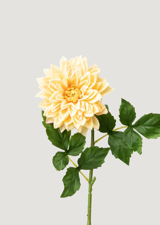 Real Touch Flowers Fake Dahlia in Yellow - 29"
