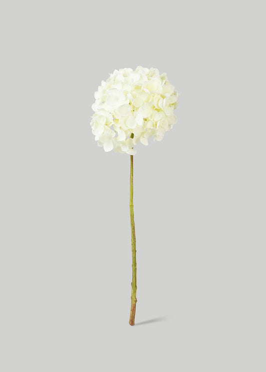 Large White Artificial Hydrangea Flower - 24" x 9" Bloom