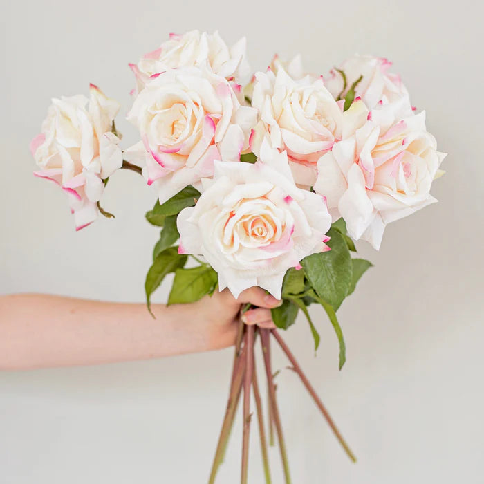 Artificial Blush Pink Tea Rose