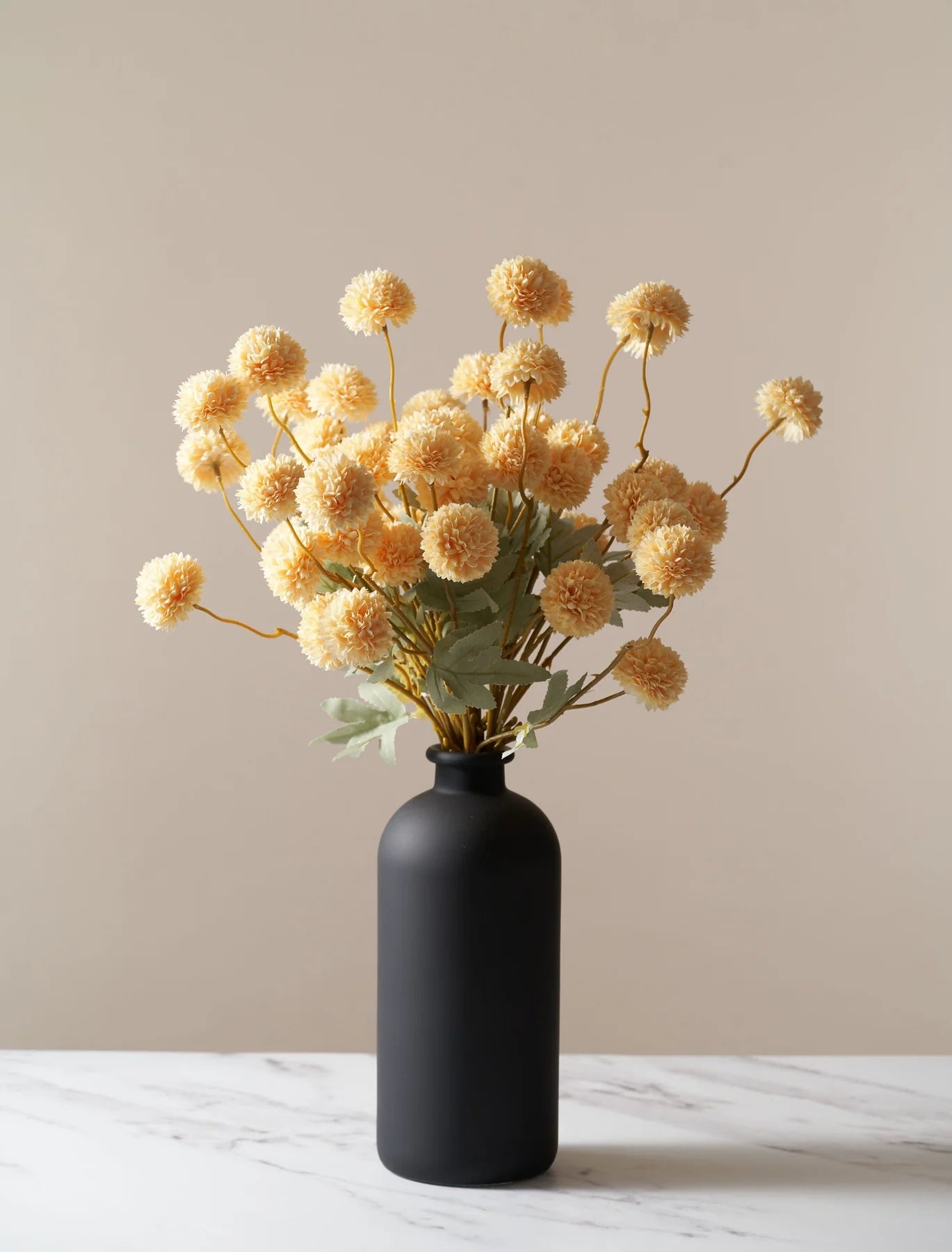 Faux Kiku Flower - White (10 Stems / 50 heads)